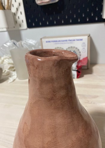 Pastel Bej Seramik Vazo - Görsel 6