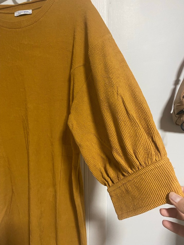 Kadın Sarı Midi Salaş Triko - Görsel 3