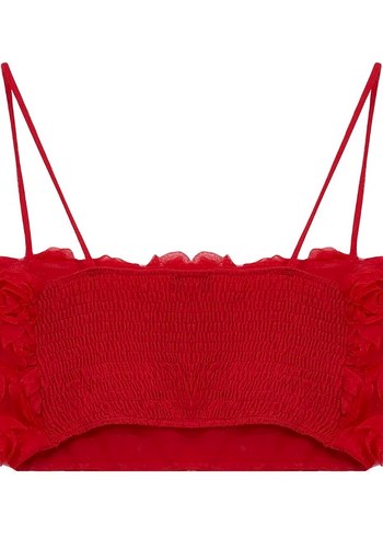 Hiç giyilmedi Kırmızı Straplez Büstiyer - Görsel 2