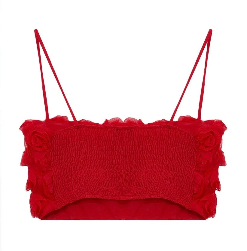 Hiç giyilmedi Kırmızı Straplez Büstiyer - Görsel 2