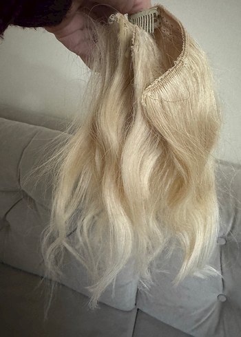 Bej Kürklü Yün Kadın Saç Aksesuarı - Görsel 7