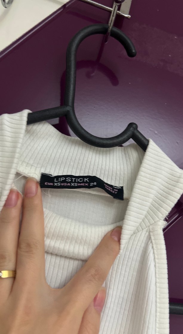 Beyaz Yüksek Yakalı Uzun Elbise - Görsel 2