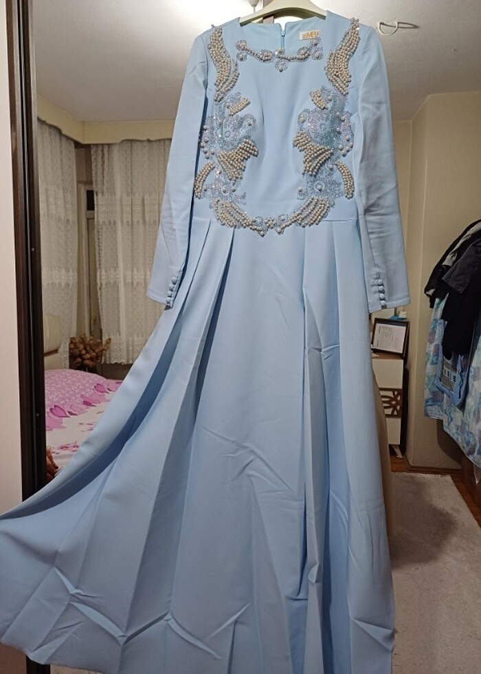 Tesettür abiye elbise - Görsel 2