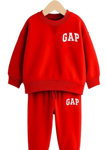 GAP Kırmızı Erkek Çocuk Sweatshirt ve Eşofman Takımı