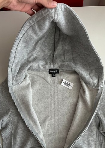 Diğer unisex Çocuk Gri Kapüşonlu Fermuarlı Sweatshirt