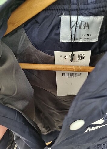 Kırmizi-mavi NY mont - Görsel 5