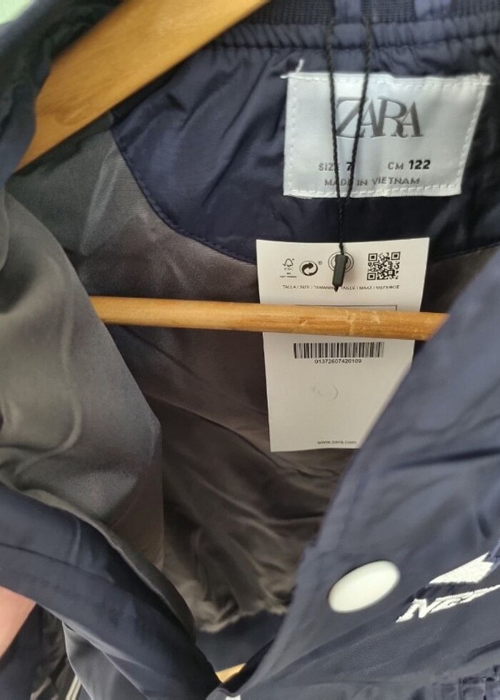 Kırmizi-mavi NY mont - Görsel 5