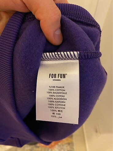 m Beden mor Renk Mor Forfun Sweat