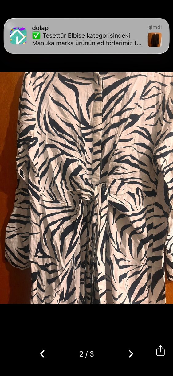 Zebra Desenli Uzun Tunik - Görsel 2