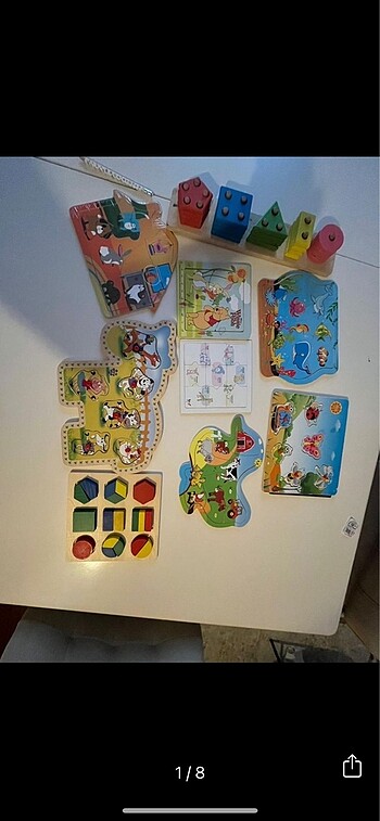 Ahşap puzzle bultak bebek oyuncak