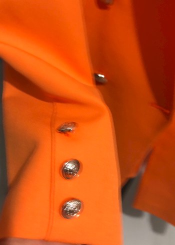 Diğer Turuncu Düğmeli Kadın Blazer Ceket