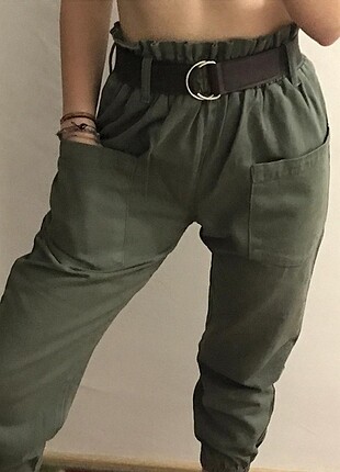 kemerli jogger pantolon