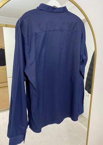 Düğmeli Mavi Erkek Uzun Kollu Gömlek - Görsel 2