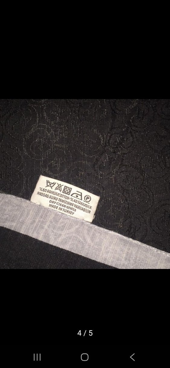 Siyah Desenli Kadın Şal - Vakko hologram şal - Görsel 4