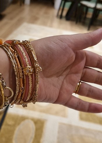 Altın Renkli Zincir Detaylı Bohem Bileklik - Görsel 5