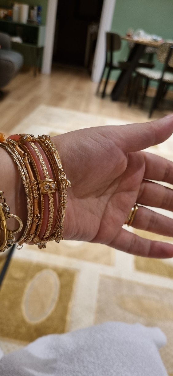 Altın Renkli Zincir Detaylı Bohem Bileklik - Görsel 5