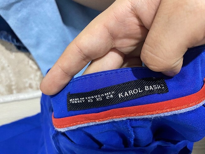 xs Beden lacivert Renk Kumaş pantolon