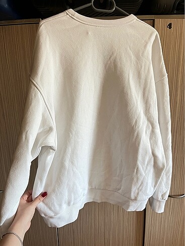 Bershka içi pamuklu oversize sweat