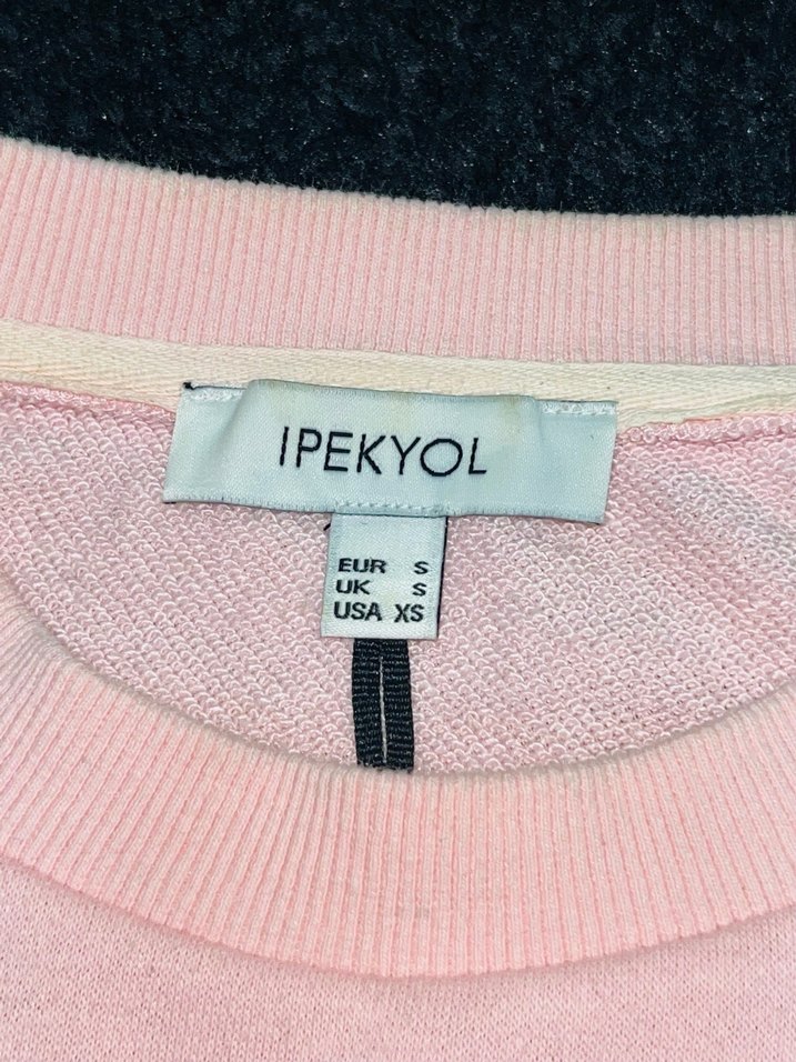 Pembe Nakışlı Kadın Sweatshirt - Görsel 3