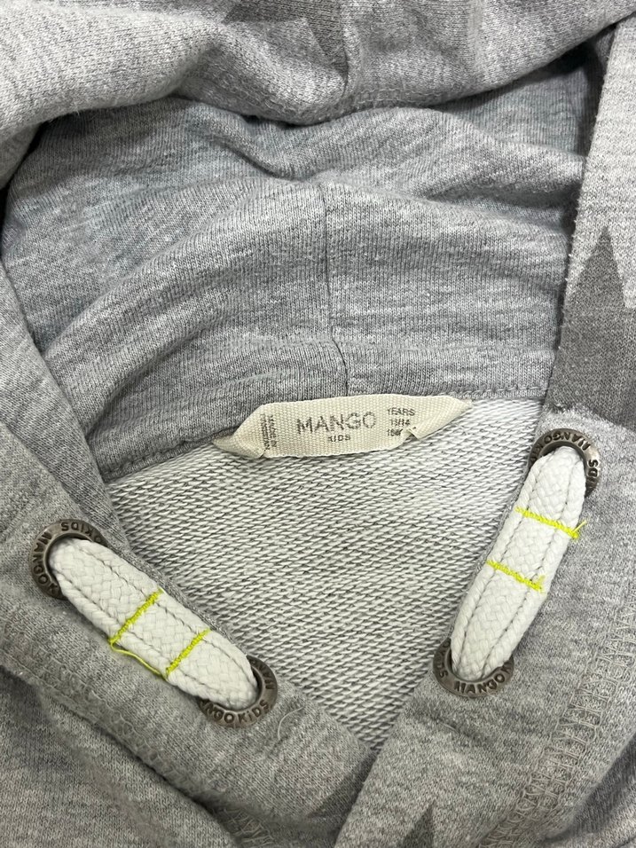 Gri Yıldız Desenli Kadın Sweatshirt - Görsel 3