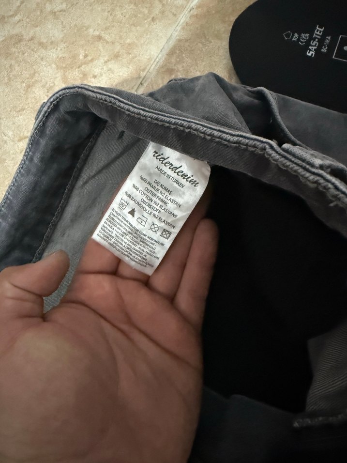 Sifir gibi rider denim duman kevlar pantolon full koruma 34/32 - Görsel 5