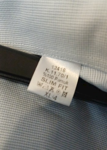 Uzun Kollu Mavi Keten Erkek Gömlek - Görsel 3