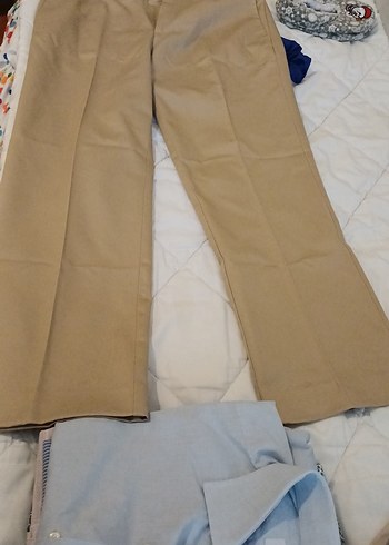 Bej Erkej pamuklu Kumaş Pantolon - Görsel 4