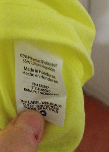 Sarı Oversize Kısa Kollu Erkek Tişört - Görsel 4