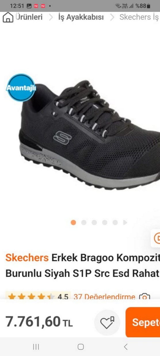 Skechers Siyah Erkek Bağcık - Görsel 3