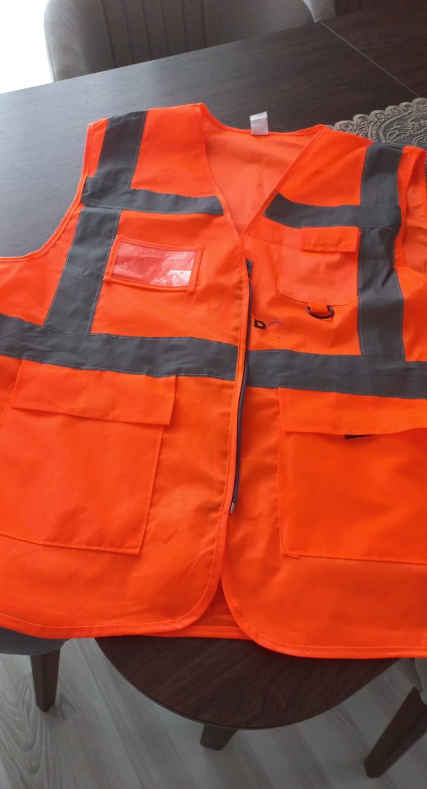 Turuncu Fermuarlı Sokak Stili Yelek - Görsel 2