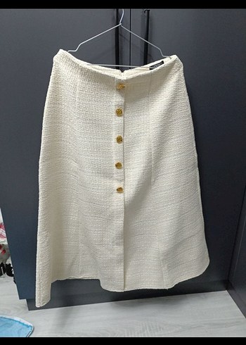 Fred Perry Düğmeli Beyaz Kısa kışlık kumaştan Ceket ve etek