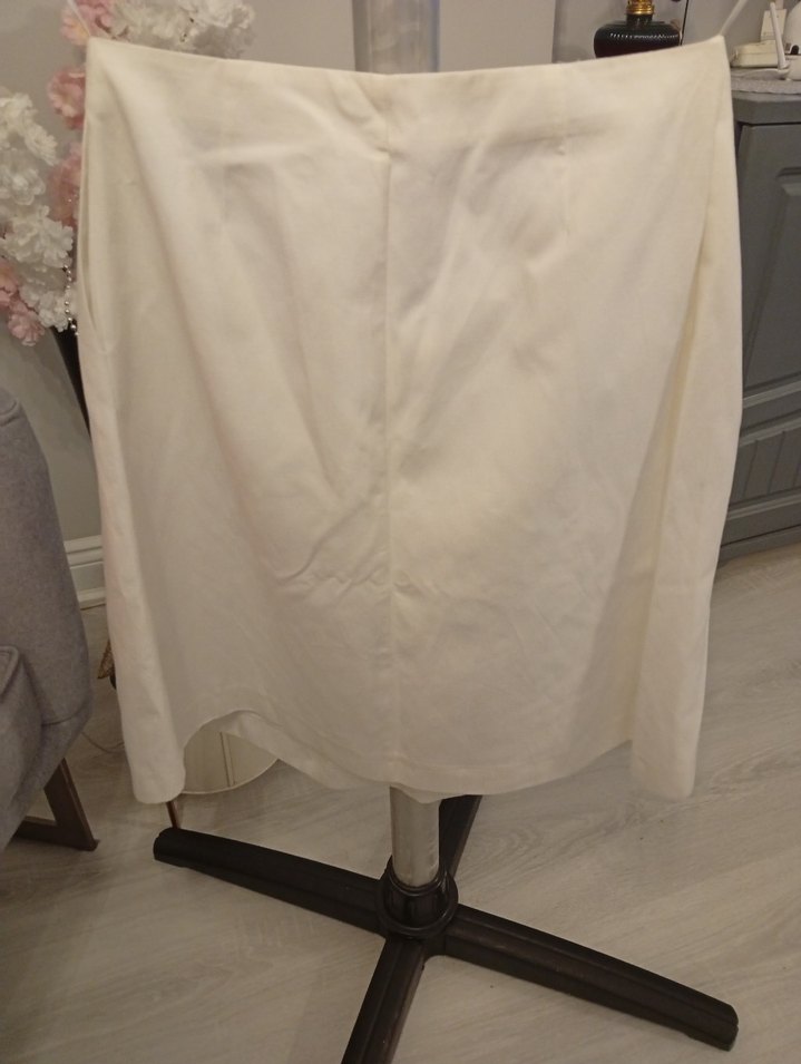 Beyaz Mini Hamile Etek - Görsel 3