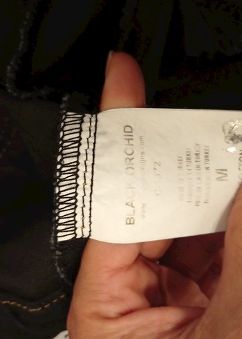 m Beden siyah Renk Siyah Fermuarlı Kadın Denim Ceket