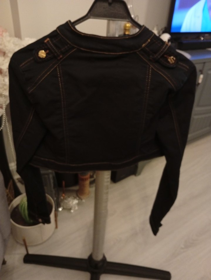 Siyah Fermuarlı Kadın Denim Ceket - Görsel 5