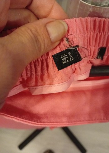 Pembe Midi Kadın Salaş Kumaş Pantolon - Görsel 2