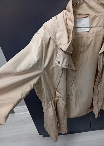 Bej Midi Kadın Keten Ceket - Görsel 3