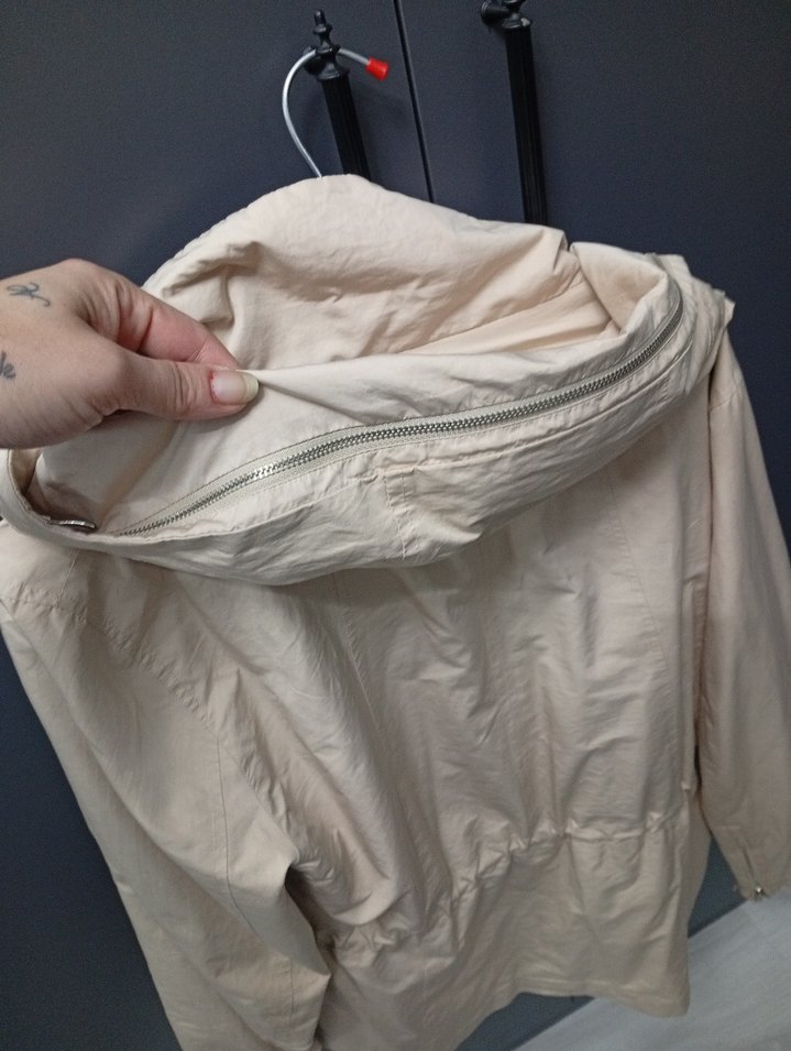 Bej Midi Kadın Keten Ceket - Görsel 4