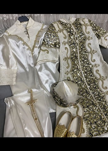 Beyaz Nakışlı Çocuk sünnet kıyafeti - Görsel 2