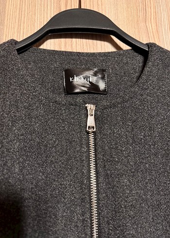 Gri Fermuarlı Kadın Ceket - Görsel 3