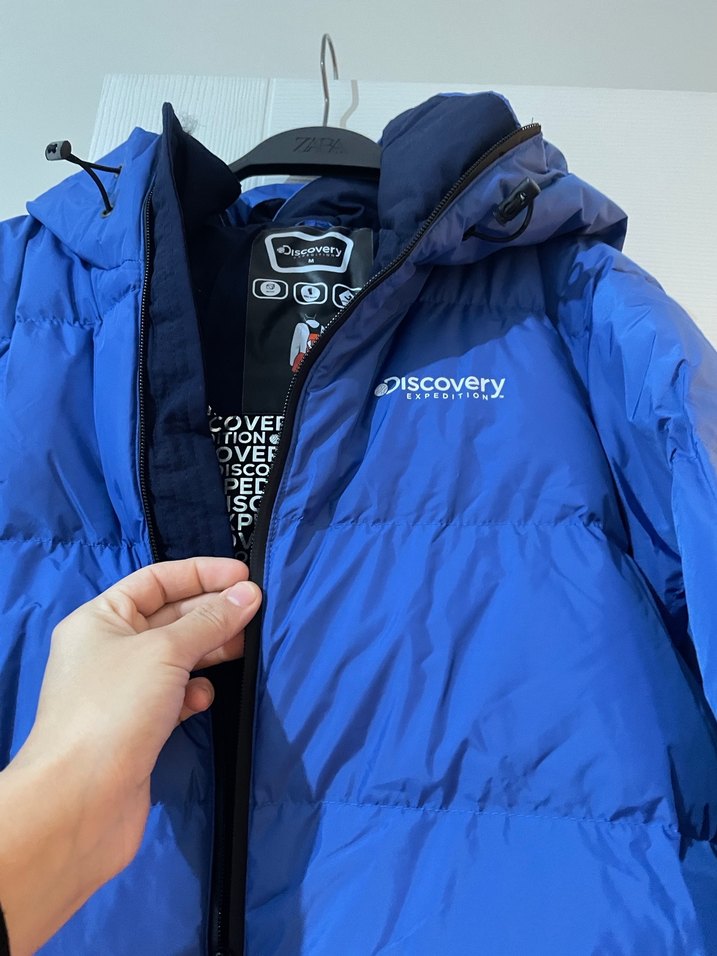 Erkek Mavi Fermuarlı Street Wear Mont - Görsel 2