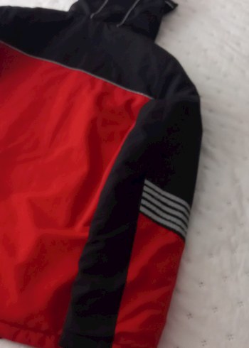 Kırmızı Fermuarlı Erkek Kar montu - Görsel 9