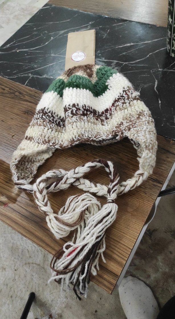 Bohem Örgü Kadın Bere - Görsel 3