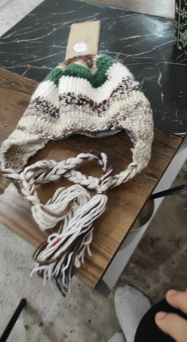 Bohem Örgü Kadın Bere - Görsel 4