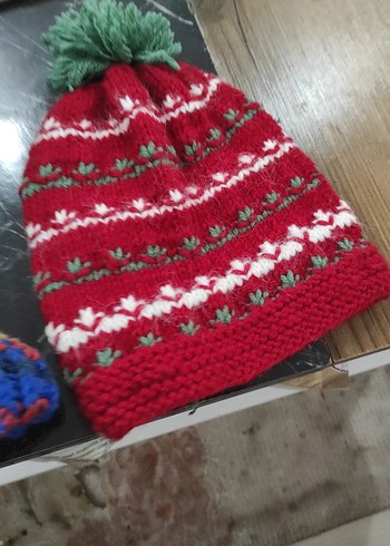 Beyaz Pembe Bohem Örgü Kadın Bere - Görsel 3