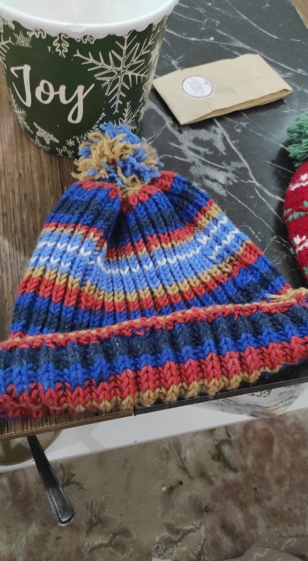 Beyaz Pembe Bohem Örgü Kadın Bere - Görsel 2