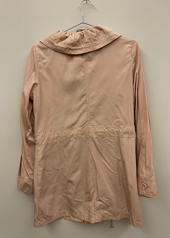 Bej Düğmeli Midi Kadın Trençkot - Görsel 3