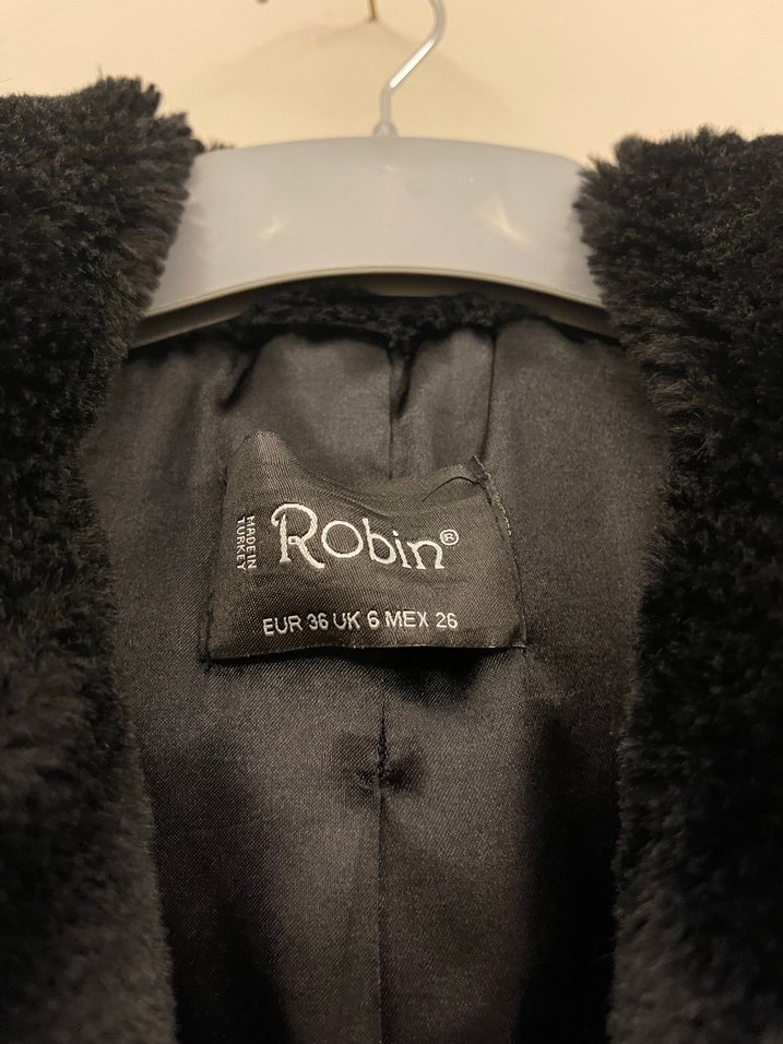 Siyah Kadın Mini Boy Kürk Mont - Görsel 2