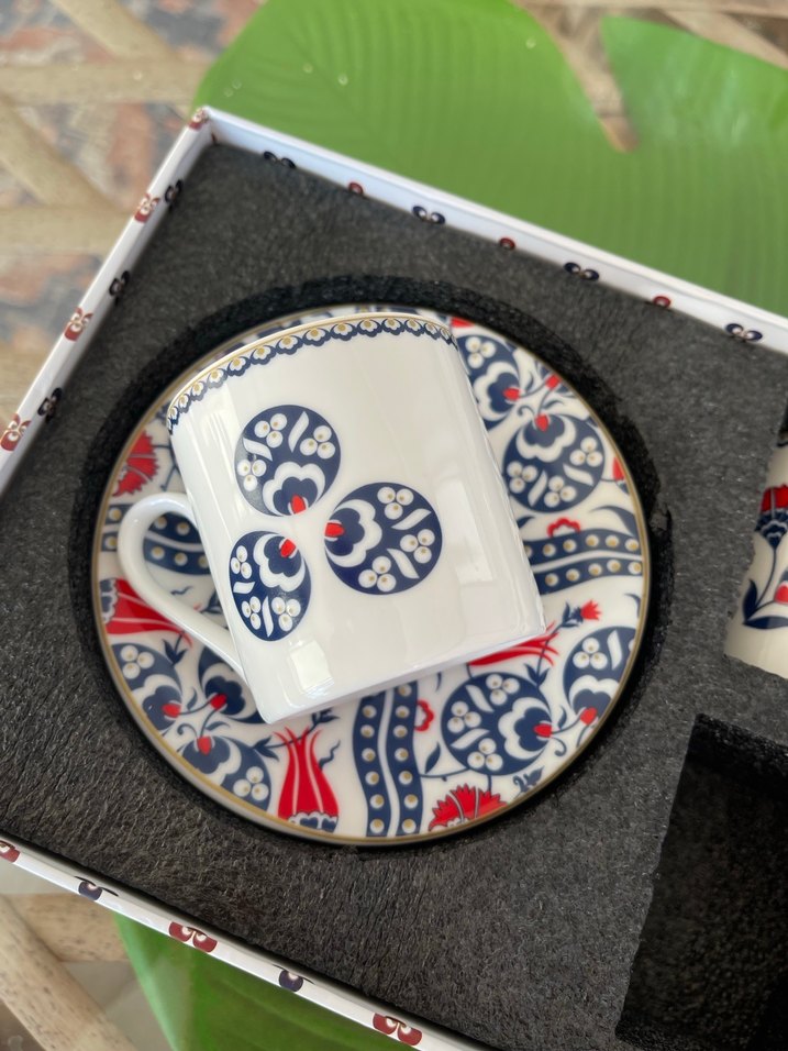 Renkli Desenli 6'lı Fincan Seti - Görsel 3