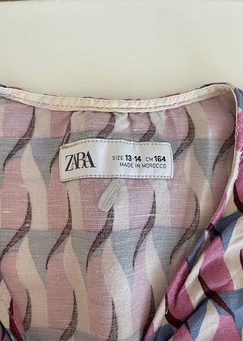 Zara Pilili Mini çocuk  V Yaka Kolsuz Üst - Görsel 8