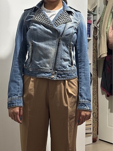 s Beden lacivert Renk Zara Premium Wash Kot Ceket